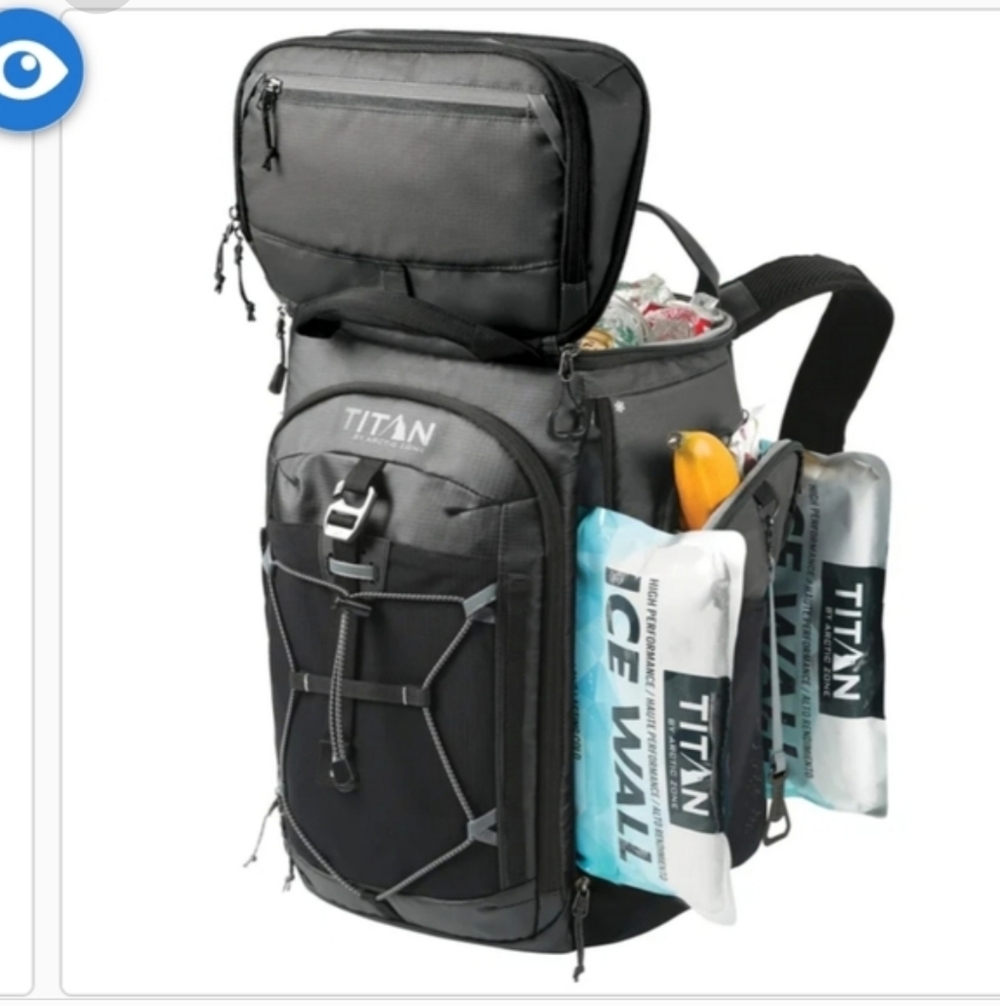 Titan Deep Freeze 26 Can Backpack Cooler, Black, New